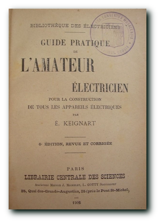 Portada del libro Guide pratique de l'Amateur électricien. 